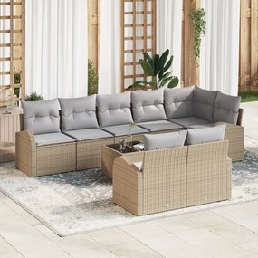 vidaXL Σετ Καναπέδων Κήπου 9 pcs Μπεζ 55 x 55 x 37 εκ