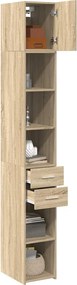 vidaXL Ντουλάπι Αποθήκευσης Στενό Δρυς 30x42,5x225 εκ. Επεξεργ. Ξύλο