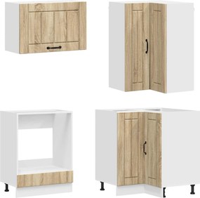 vidaXL Μονάδα κουζίνας LUCCA 8 pcs Sonoma Δρυς Επεξεργασμένο Ξύλο