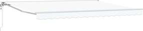 vidaXL Ηλεκτρικό Αναδιπλούμενο Σκίαστρο Λευκό 4 x 3 μ