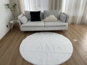 Χαλί Ροτόντα Φ160 Γουνάκι Felicity White