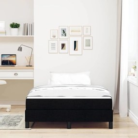 vidaXL Κρεβάτι με ελατήρια με στρώμα Μαύρο 120 x 200 cm ύφασμα