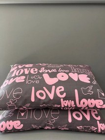 Stewehome Σετ 2 Μαξιλαροθήκες Ύπνου με Μοτίβο ΑΓΑΠΗ 50x70 cm