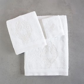 Πετσέτες Cybele (Σετ 3τμχ) White Ρυθμός Towels Set 80x150cm 100% Πενιέ Βαμβάκι