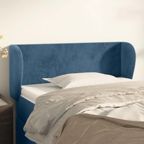 Κεφαλάρι με Πτερύγια Σκούρο Μπλε 93x23x78/88 εκ. Βελούδινο 3116904