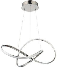 Φωτιστικό Οροφής 77-8127 Led 60cm Malbera Chrome Homelighting Aluminum,Acrylic