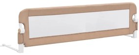 vidaXL Μπάρα Κρεβατιού Προστατευτική Χρώμα Taupe 150x42 εκ Πολυεστέρας