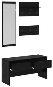 vidaXL Σετ επίπλων χωλ με συρτάρι 4 pcs Παλιό Ξύλο 90 x 31 x 46.5 εκ