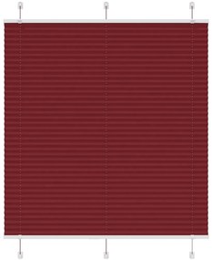 vidaXL Πλισέ περσίδα Μπορντό κόκκινο 115x150 cm Πλάτος υφάσματος