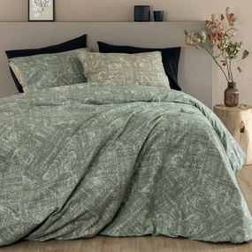 Φανελένια Σεντόνια Μονά (Σετ) Palamaiki Flannel FB0241 Βεραμάν Με Λάστιχο 110x200+32