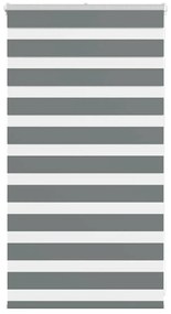 vidaXL Ζέβρα τυφλή Σκούρο Γκρι Πλάτος υφάσματος 85,9 εκ. Πολυεστέρας