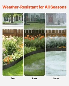 VEVOR Steel Landscape Edging 5 Packs 39 x 3in Rust-Resistant Pathway Divider
