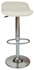 Σκαμπό Bar BAR3 Κρεμ PVC 38x39x59-79/65-85cm Σετ 2Τμχ