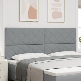 vidaXL Υφασμάτινο Κεφαλάρι Geometric Ανοιχτό γκρι 200 cm ύφασμα