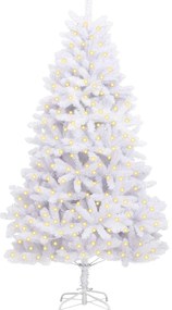 vidaXL Τεχνητό Χριστουγεννιάτικο Δέντρο Λευκό 240 cm PVC και Μέταλλο