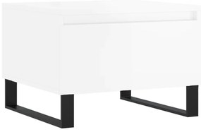 vidaXL Τραπεζάκια Σαλονιού 2 τεμ. Γυαλ. Λευκό 50x46x35 εκ. Επεξ. Ξύλο