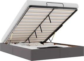 vidaXL Πλαίσιο κρεβατιού οθωμανικού κρεβατιού χωρίς στρώμα Γκρι