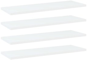 vidaXL Ράφια Βιβλιοθήκης 4 τεμ. Λευκά 60x20x1,5 εκ. από Επεξ.Ξύλο