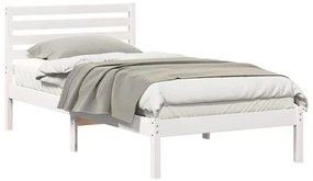 vidaXL Σκελετός Κρεβατιού Λευκό 100 x 200 cm Μασίφ ξύλο πεύκου