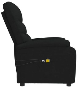 vidaXL Πολυθρόνα Μασάζ Ηλεκτρική Μαύρη Υφασμάτινη