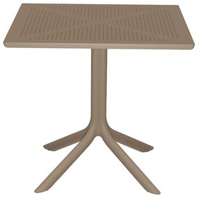 Τραπεζαρία κήπου Groovy-Confident pakoworld σετ 5τεμ PP cappuccino 80x80x74,5εκ.