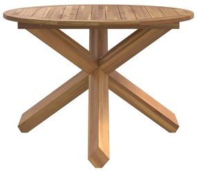 vidaXL Τραπέζι Κήπου Ø109x74 εκ. από Μασίφ Ξύλο Teak
