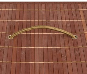 vidaXL Καλάθι Άπλυτων με 2 Τμήματα Καφέ 72 Λίτρα από Μπαμπού