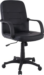 BF1300 Πολυθρόνα Γραφείου PU Μαύρο   1τμχ