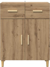 vidaXL Πλαϊνό γραφείο με συρτάρι artisan δρυς 34 x 69.5 x 89 εκ