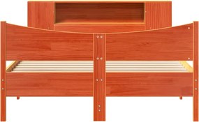 vidaXL Σκελετός Κρεβ. Χωρίς Στρώμα Καφέ Κεριού 135x190 εκ Μασίφ Πεύκο