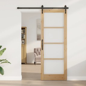vidaXL Εσωτερική Πόρτα με Γυαλί "ORKDAL" 78x211x4 cm Στερεό Ξύλο Πεύκο
