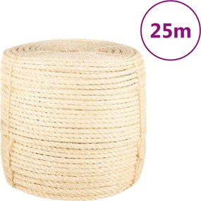 vidaXL Σχοινί 8 χιλ. 25 μ. από 100% Σιζάλ