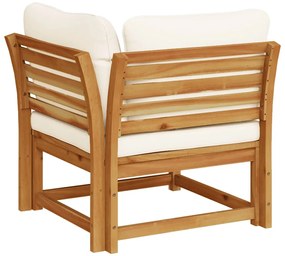 vidaXL Καναπές Κήπου Γωνιακός Μαξιλάρια 73x73x65εκ. Μασίφ Ξύλο Ακακίας