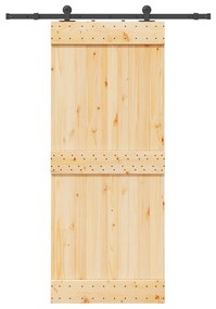 Συρόμενη Μεσόπορτα με Μηχανισμό 85 x 210 εκ. Μασίφ Ξύλο Πεύκου