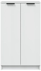 vidaXL Παπουτσοθήκη Γυαλιστερό Λευκό 59x35x100,5 εκ. Επεξεργασμένο Ξύλο