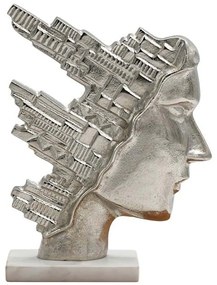 Διακοσμητική Φιγούρα City Face 948-225-016 20x27cm Silver Αλουμίνιο