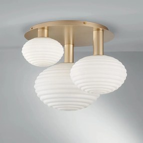 Φωτιστικό Οροφής - Πλαφονιέρα I-Ripple-PL3-Oro E27 48x53,5x39cm Gold Luce Ambiente Design