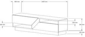 ΕΠΙΠΛΟ ΤΗΛΕΟΡΑΣΗΣ COGO PAKOWORLD ΣΕ ΟΨΗ ΤΡΑΒΕΡΤΙΝΑΣ 160X40X45ΕΚ