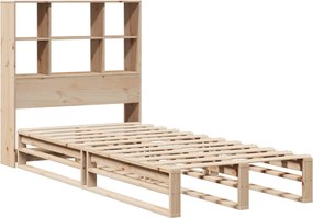vidaXL Κρεβάτι Βιβλιοθήκη Χωρίς Στρώμα 90x200 εκ Μασίφ Ξύλο