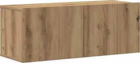 vidaXL 4 τεμαχίων σετ επίτοιχου ντουλαπιού τηλεόρασης Artisan Oak