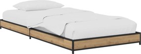 vidaXL Σκελετός Κρεβατιού Artisan Δρυς 80 x 200 cm Επεξεργασμένο Ξύλο