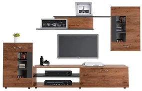 TV set and Showcase-Cabinet Amalfi Mocha-Grey