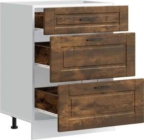 vidaXL ντουλάπι βάσης κουζίνας Porto Καπνιστή βελανιδιά