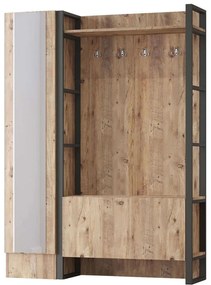 Έπιπλο Εισόδου 956LCS2814 125,5x35,5x180cm Pine Μοριοσανίδα, Μέταλλο