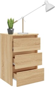 vidaXL Κομοδίνο Sonoma Δρυς 40 x 35 x 62,5 εκ. από Επεξ. Ξύλο