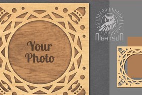 Σετ των 2 Intra απο ξύλο plywood 3mm-4mm πάχος Χριστουγεννιάτικη κορνίζα φωτογραφιών με λέιζερ 6 Δίασταση 20x30 cm INTRAFABR-112790779