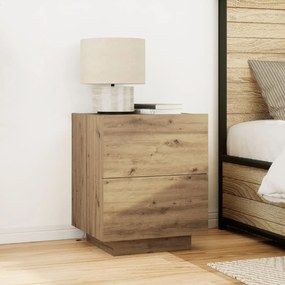 Κομοδίνο vidaXL με LED Φωτιστικά Artisan Oak 45x40x55 εκ.