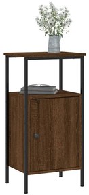 vidaXL Κομοδίνα 2 τεμ. Καφέ Δρυς 41 x 31 x 80 εκ. από Επεξεργ. Ξύλο
