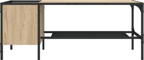vidaXL Τραπεζάκι Σαλονιού με Ράφι Sonoma Δρυς 100x51x40 εκ. Επεξ. Ξύλο
