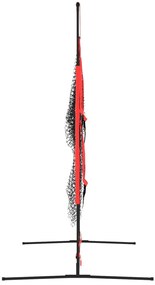 vidaXL Φορητό Δίχτυ Μπέιζμπολ Μαύρο/Κόκκινο 183x105x183 εκ Πολυεστέρας